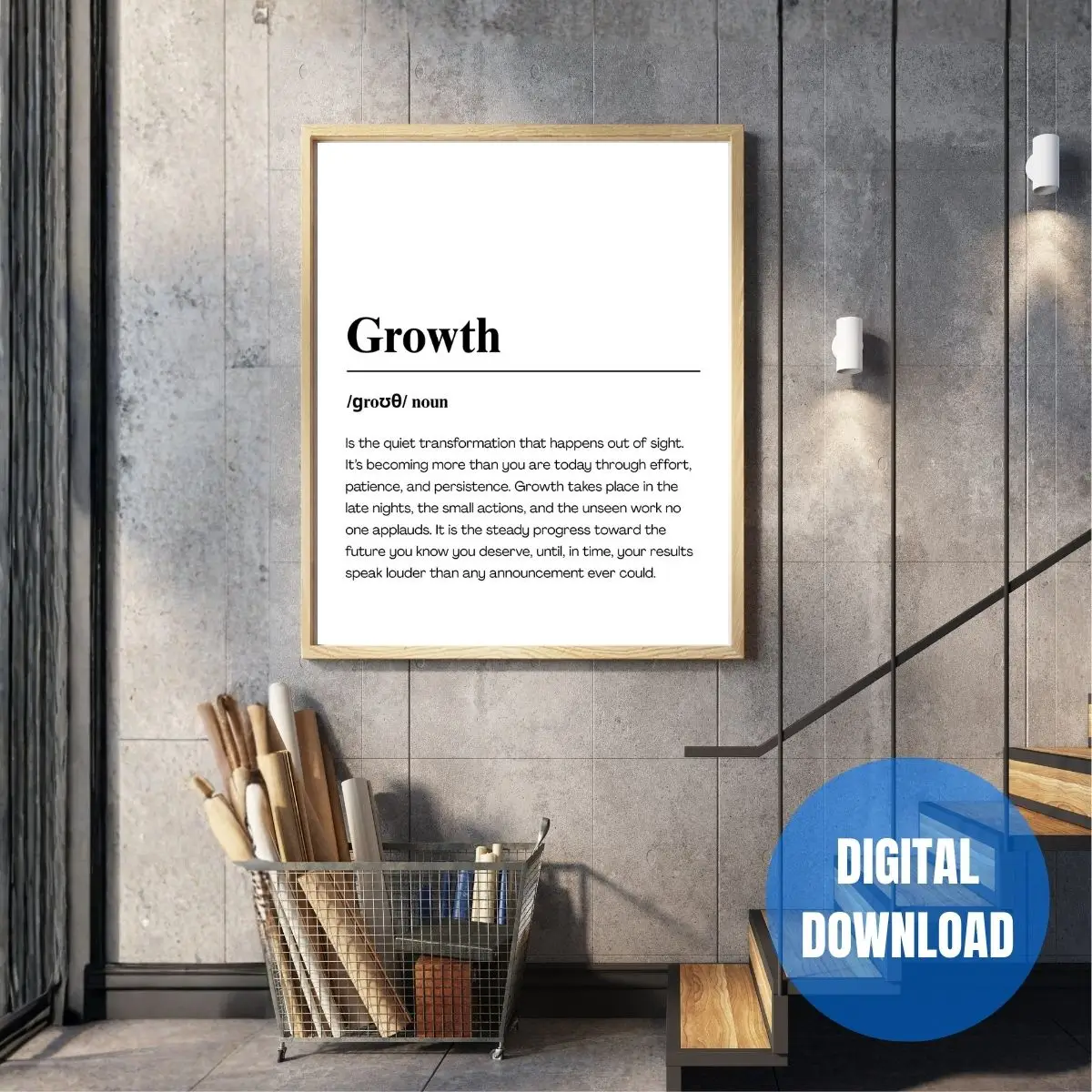Study space displaying an Elite Mindset poster